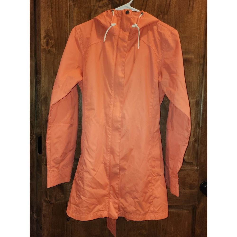 Columbia Jacket Womens Med Coral Omni Shield Advanced Repellency Hood Raincoat